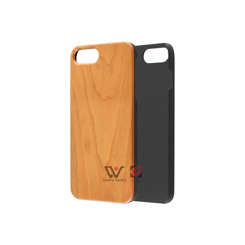 

High Quality Blank Natural Wood Mobile Cell Phone Case Back Cover for iPhone 6 Plus, Customized
