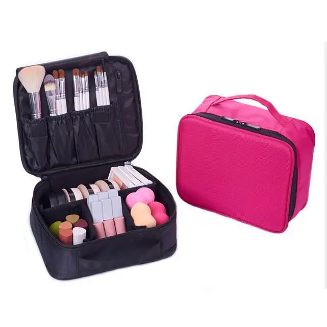 

Bearky Rose Black Polyester divider portable removable Travel Beauty Case