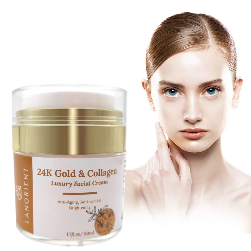 Private Label 24k Gold Whiting Moisturizer Anti Aging Cream For Face Black Spot Remover Moisturizer Face Cream