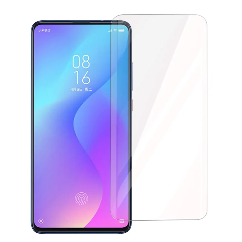 

2019 latest 9H 2.5D Raw materials transparent membrane TEMPERED GLASS FILM freefron screen protector for xiaomi Redmi K20 pro