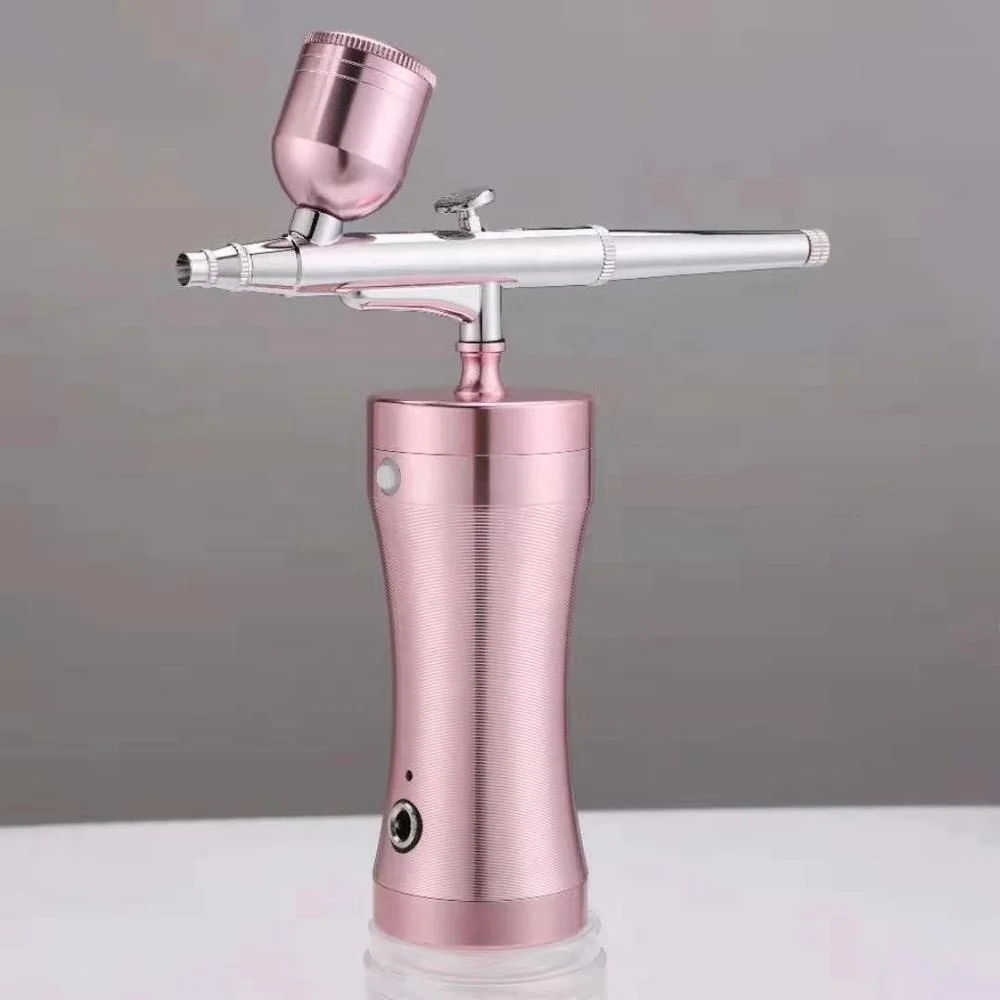 

High Quality Water Oxygen Jet Portable Makeup Airbrush Gun for Skin Care Hair Dye Nail Art, Rose gold, red, black or customize