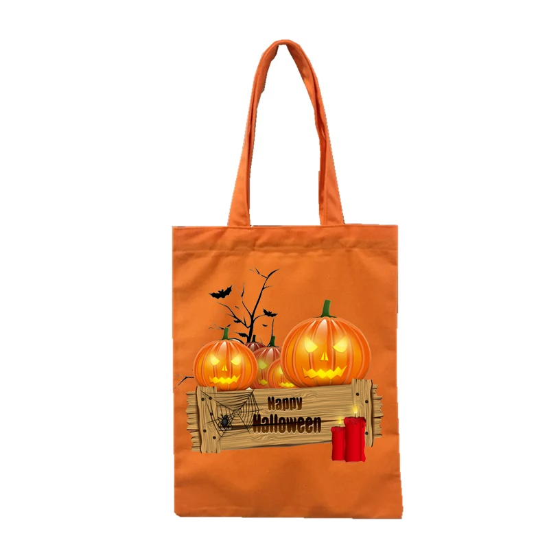 

Custom wholesale cotton shopping canvas tote bag, Orange