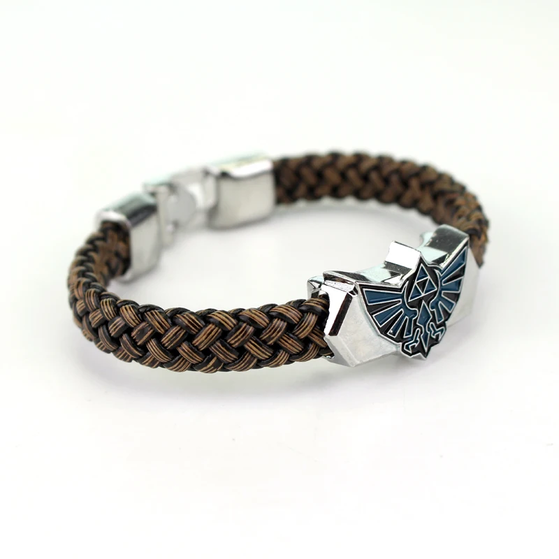 Unisexe The legend of zelda triforce Bracelet en cuir chaîne bracelet Cosplay