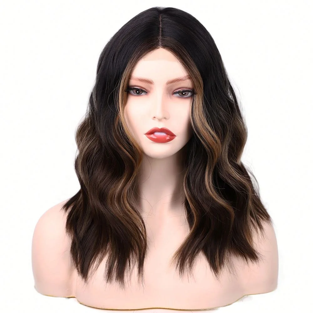 

Daily Use Europe and America Short Curly Hair Wig With Before Lace, See details