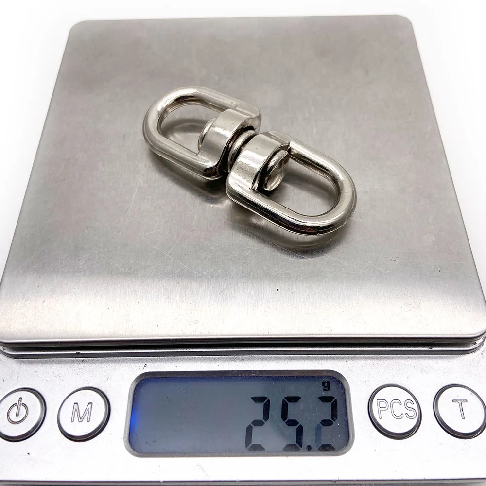 China Supplier Rigging Hardware Nickel Plated Stainless Steel Double Ended Eye Rotating Carabiner Hook Ceiling Hooks