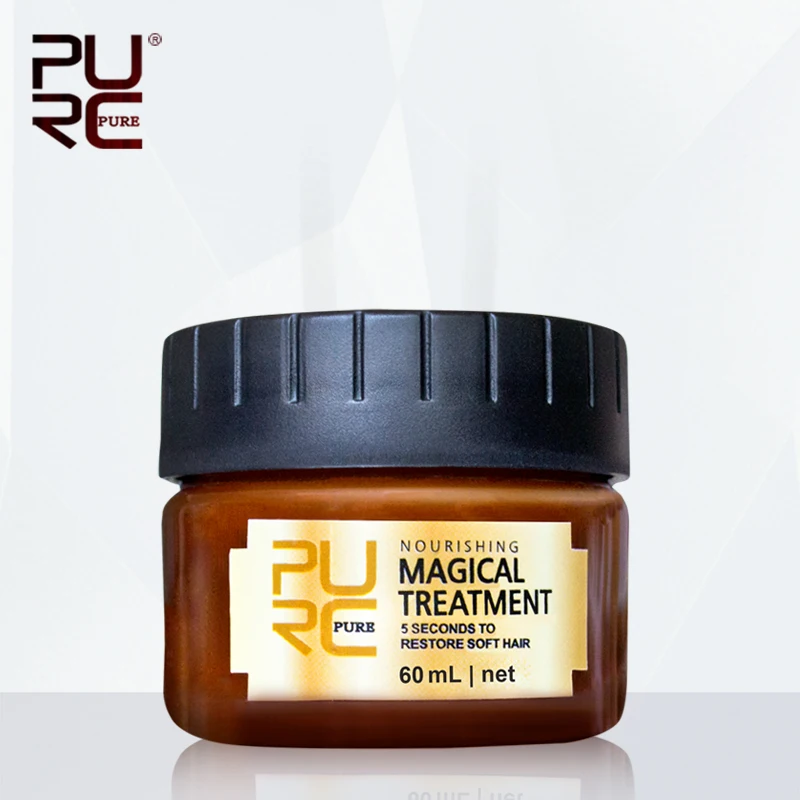 

Hot Sale 60ml Magical Treatment Mask 5 Seconds Damage Restoration Soft Hair For All Types Of Hair For Hair Treatment, Brown