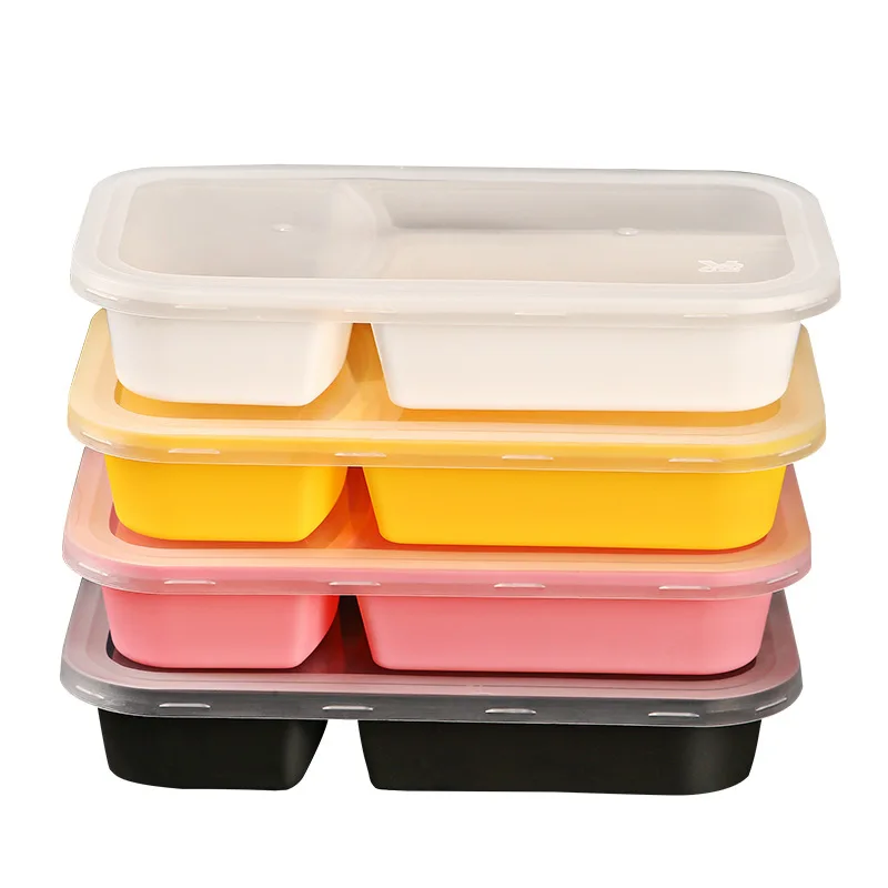 

Disposable microwave Recyclable 3 compartment Plastic lunch box Take Away Container CaseDisposable colored lunch box