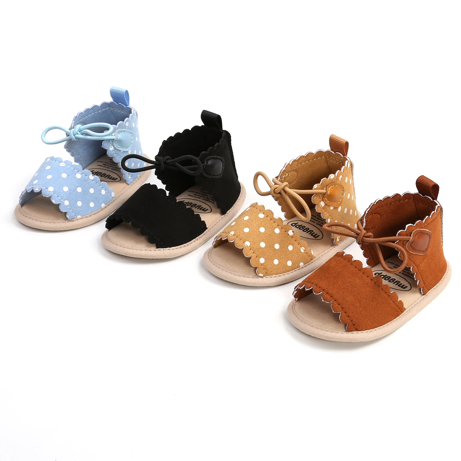 

Polka Dot Toddler Summer Infant Barefoot Newborn Baby Sandals for Girls