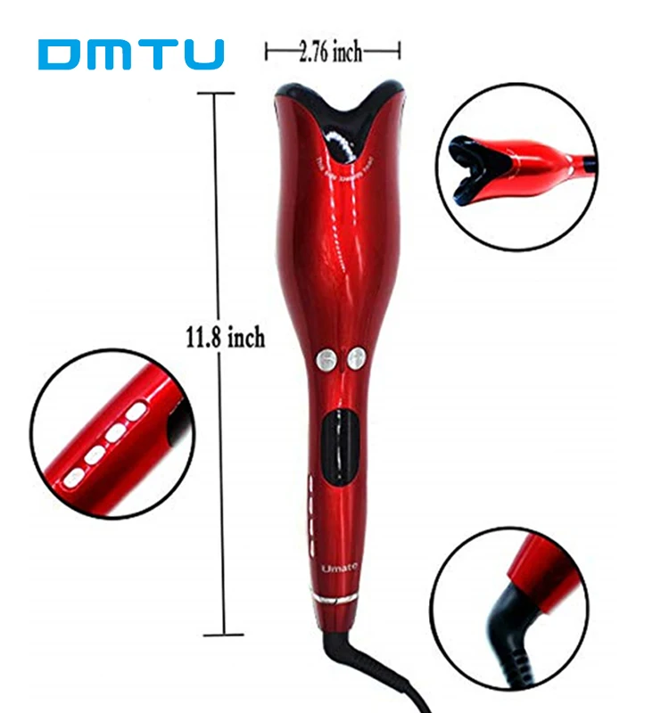 

wholesale best pink auto rotating chi styler korea smart automatic hair curler, Black,red,blue,white