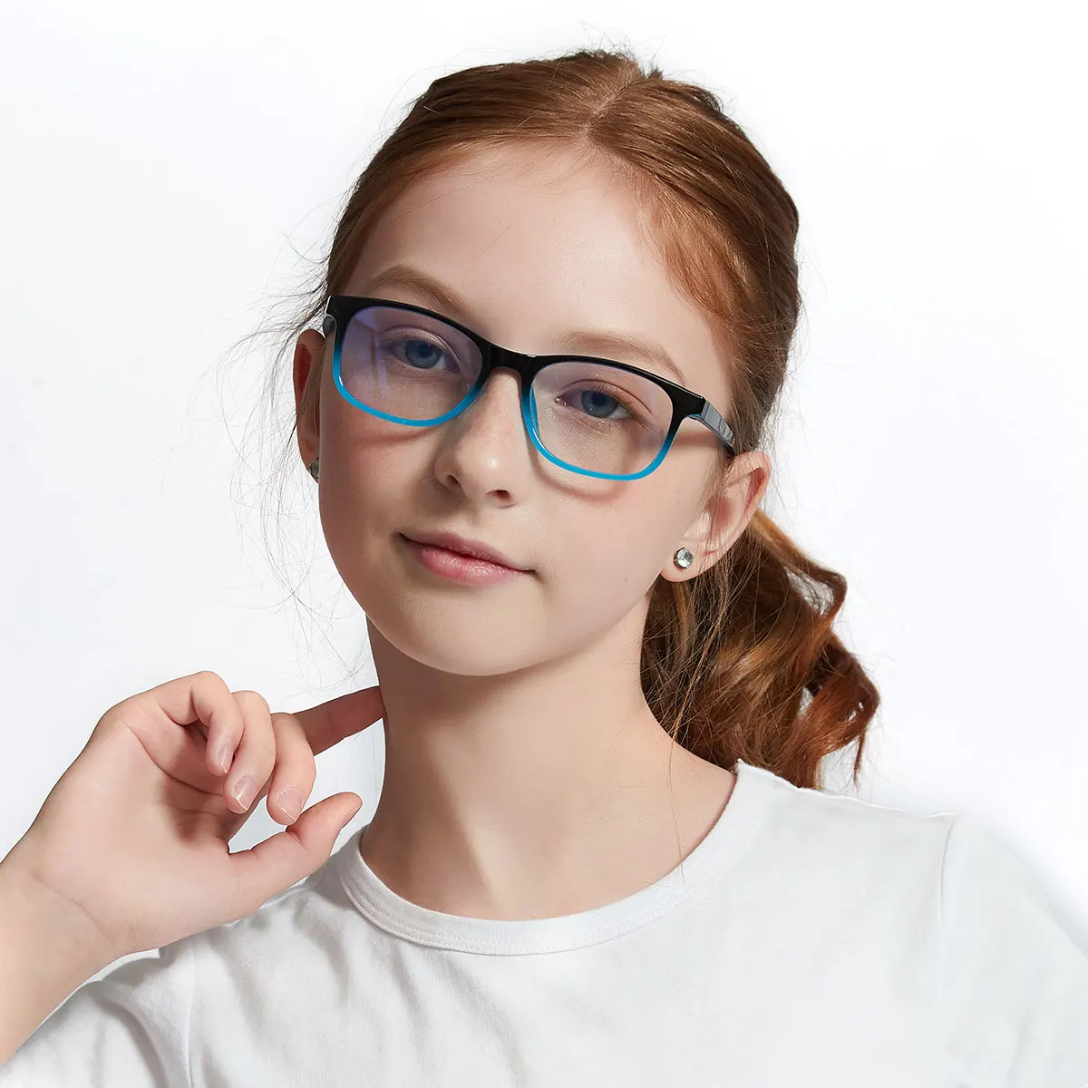 

Boys Girls Blocking Anti Radiation Lightweight Tr90 Frame Candy Color Children Kids Blue Light Blocking Glasses With Case Strap