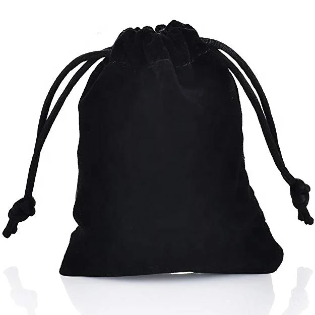 

HOT sale Good Quality Custom Drawstring Velvet Jewelry Bag, Black, blue, green, grey, pink, white, yellow, etc