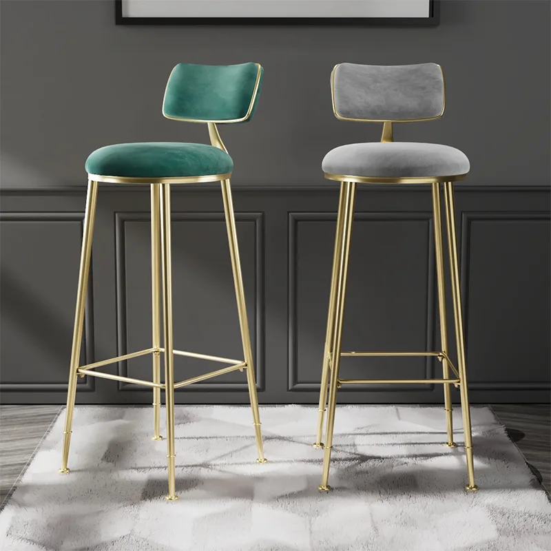 

Metal Gold Luxury Restaurant High Chair For Bar Table Bar Stool Chairs For Kitchen