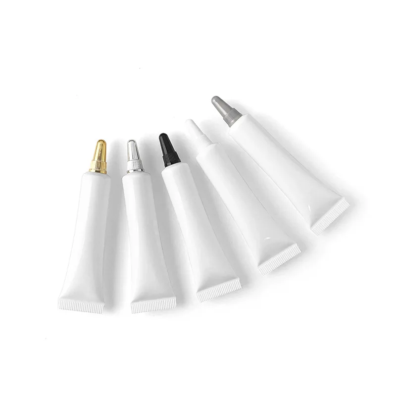 

Wholesale Empty 10g Cosmetic Aqueeze Eye Cream PE Plastic Tubes with Sharp Mouth
