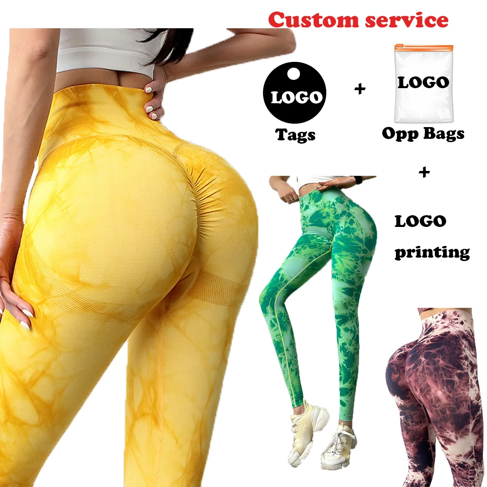 

2020 New fitness leggings women butt lifting high waist tie dye yoga pants, Available