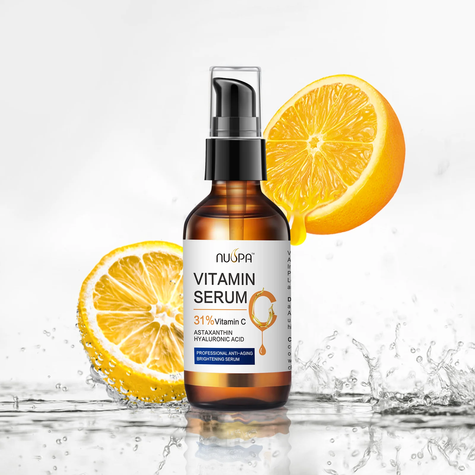 

Beauty Organic Nuspa Hydrating Hyaluronic Acid Vitamin C Serum Daily Facial Serum