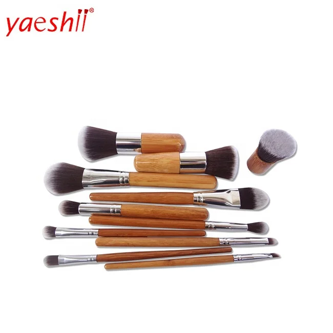 

Yaeshii 10 pcs human hair smudge make up brush with brochas maquillaje eyeshadow private label makeup brush set