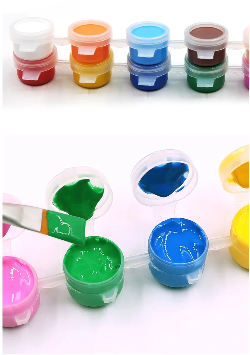 12 Color 3ml Acrylic Paint Diy Paint Set,Popular Paint Sets For ...