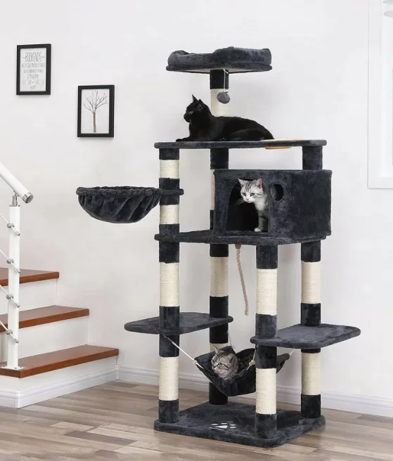 

Condo Climbing Luxurious Designer Modern Cheap Wood Large 164cm Barking Cat Tree