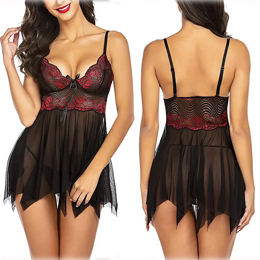 

NY-1769 New Amazon Hot Sales Women Sleepwear Dress Lingerie Set