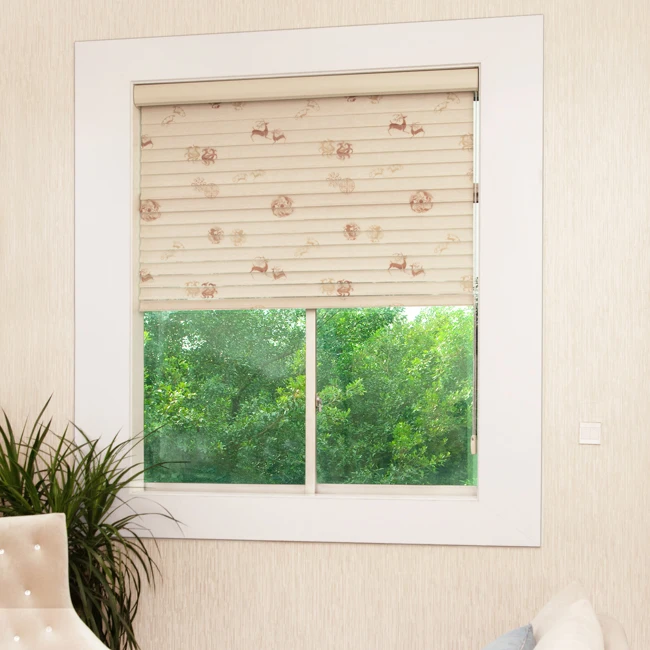 
New Design Shangri-la Roller Home Office Sheer Blinds Shade Custom Size Shutter Windows Fabric Curtain Sheer with Blinds 