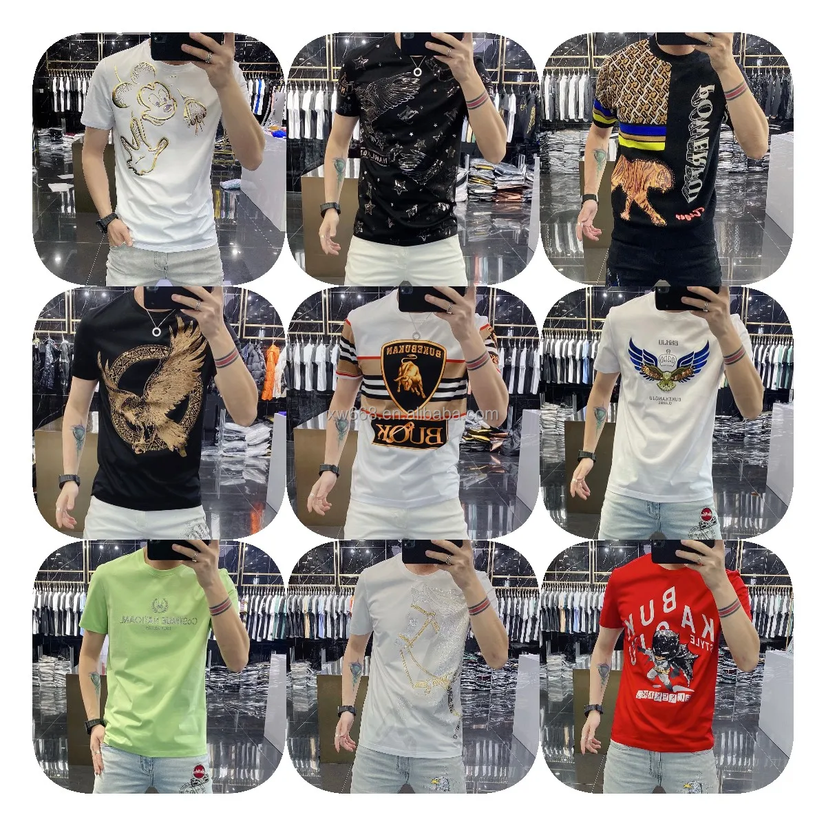 

2022 new High quality Hot selling men's hip-hop T-shirts of good quality loose men's short-sleeved T-shirts factory wholesale, Customized color