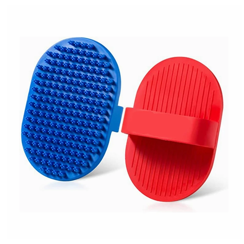 

Pet Grooming Silicone Brush Self-Cleaning Slicker Brushes Best Shedding Tools Pet Grooming Silicone Brush For Dogs Cats, Blue