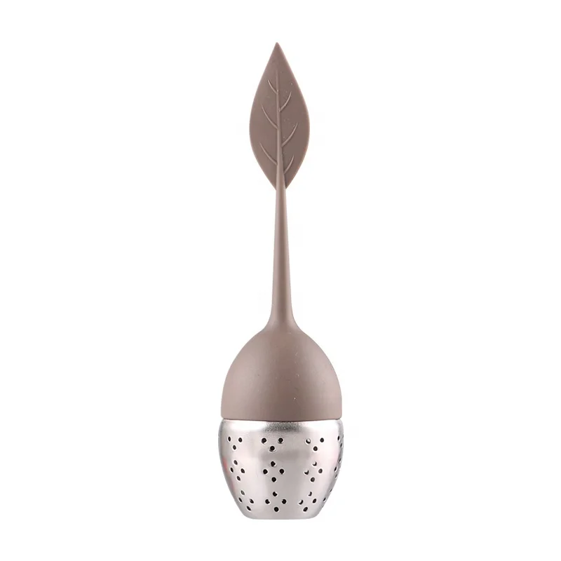 

Portable Leaf Handle Shape Tea Strainer Leaf Tea Infuser For Cup And Teapot Silicon Tea Strainer