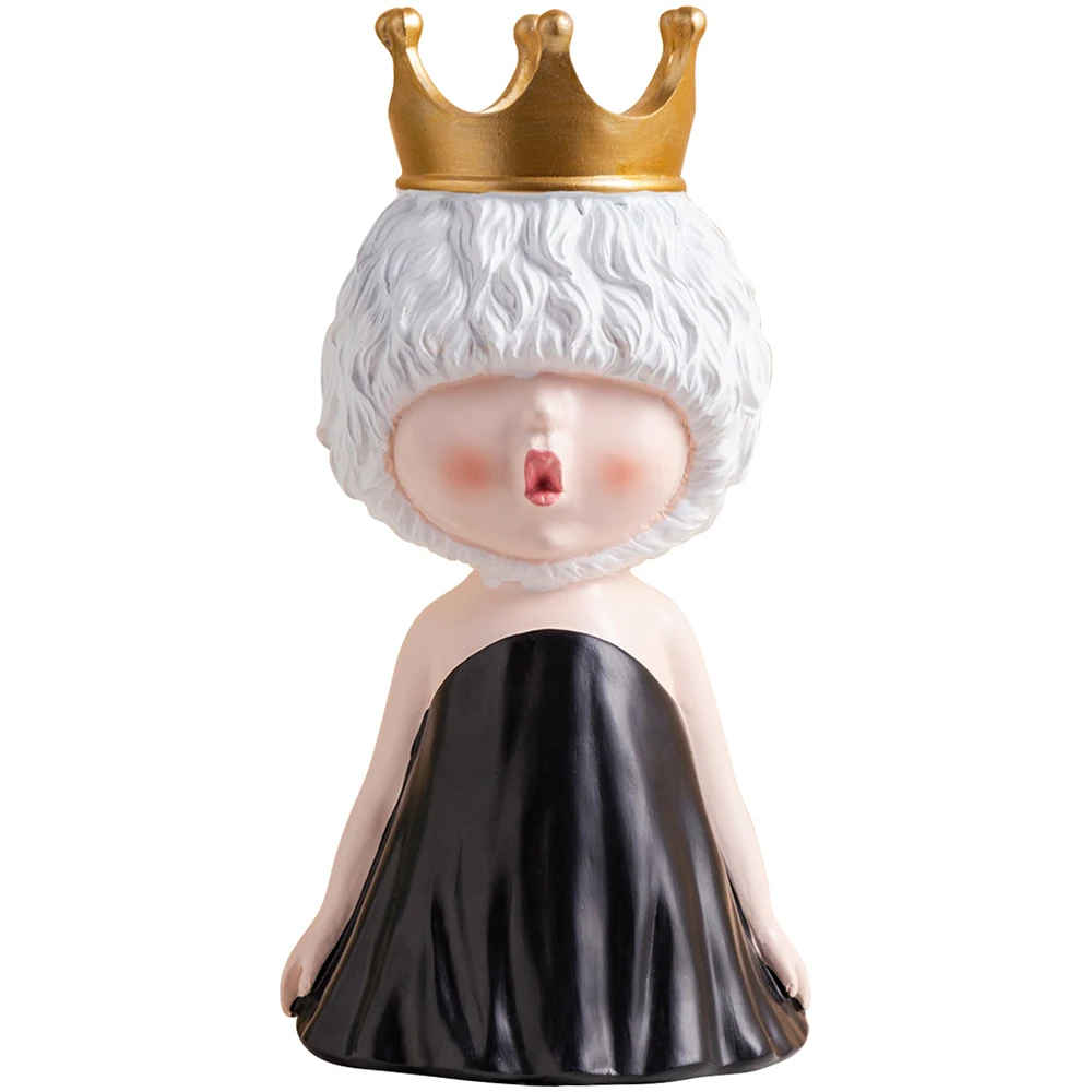 

Resin Girl Sculpture Ornaments Short Hair Curly Hair Bubble Girl Statue Nordic Living Room Home Decor Birthday Gifts Figurine