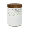 LED usb nebulizer diffuser with laser hollow out design ceramic for home decoration