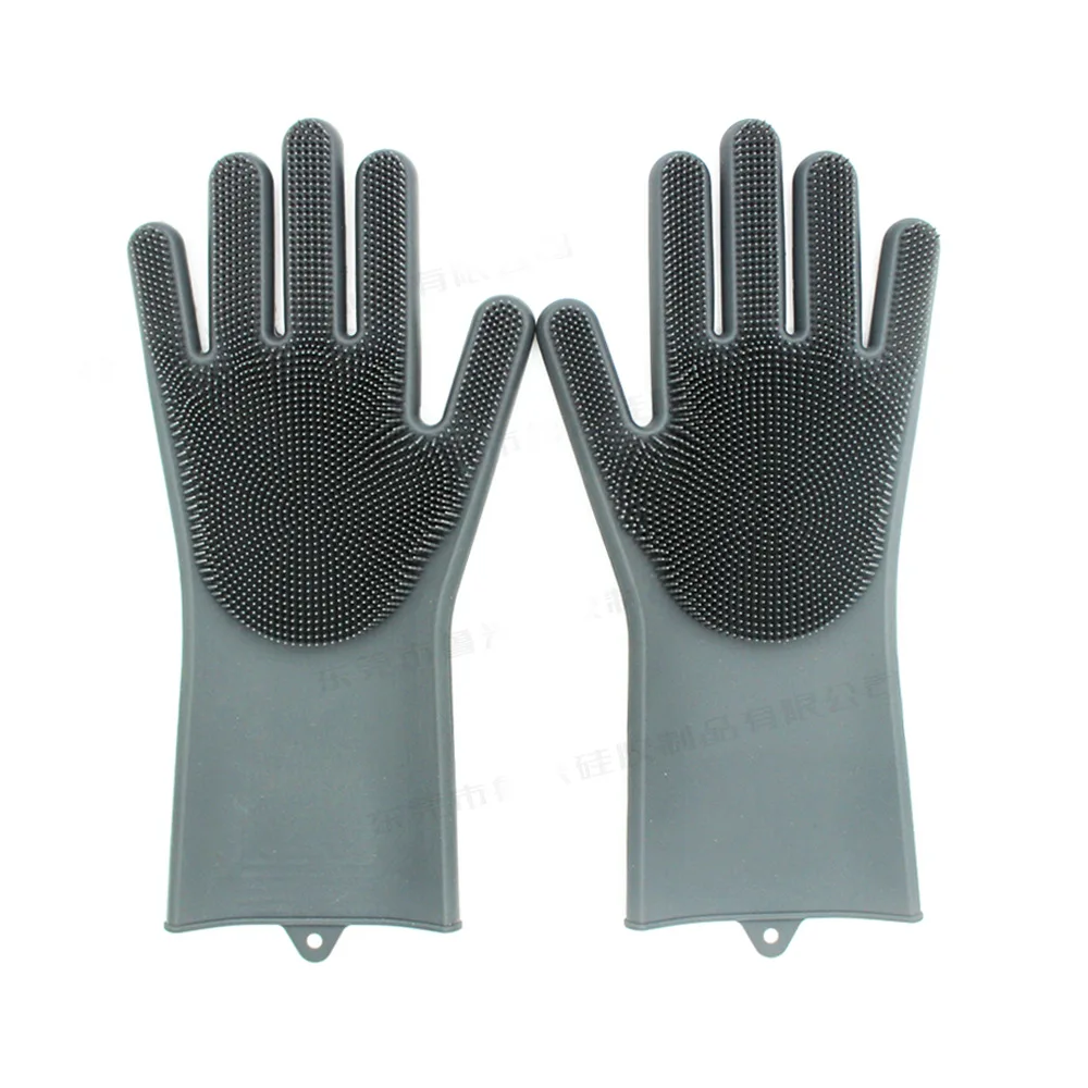 Pet Grooming Gloves: Heat-Resistant Silicone Gloves with High-Density Teeth for Enhanced Massaging and Bathing of Dogs and Cats