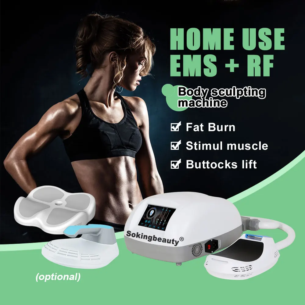 

2022 new ems muscle stimulation 2 handles slimming pelvic body sculpting machine mini portable nova neo rf