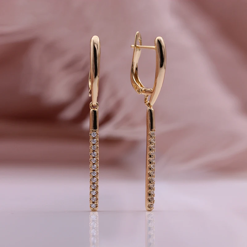 

MJ Fashion Chic Trendy Rose Gold Plated Huggie Gemstone Zircon Earring Brass Chunky Hoop Earrings Jewelry For Women