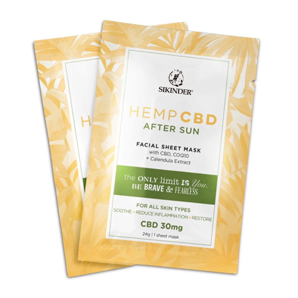 

OEM ODM CBD Masker CBD After Sun Repair Masker, Gold