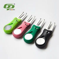 

GP Factory OEM Various Colours Bulk Golf Divot Tool With Blank Steel Ball Marker