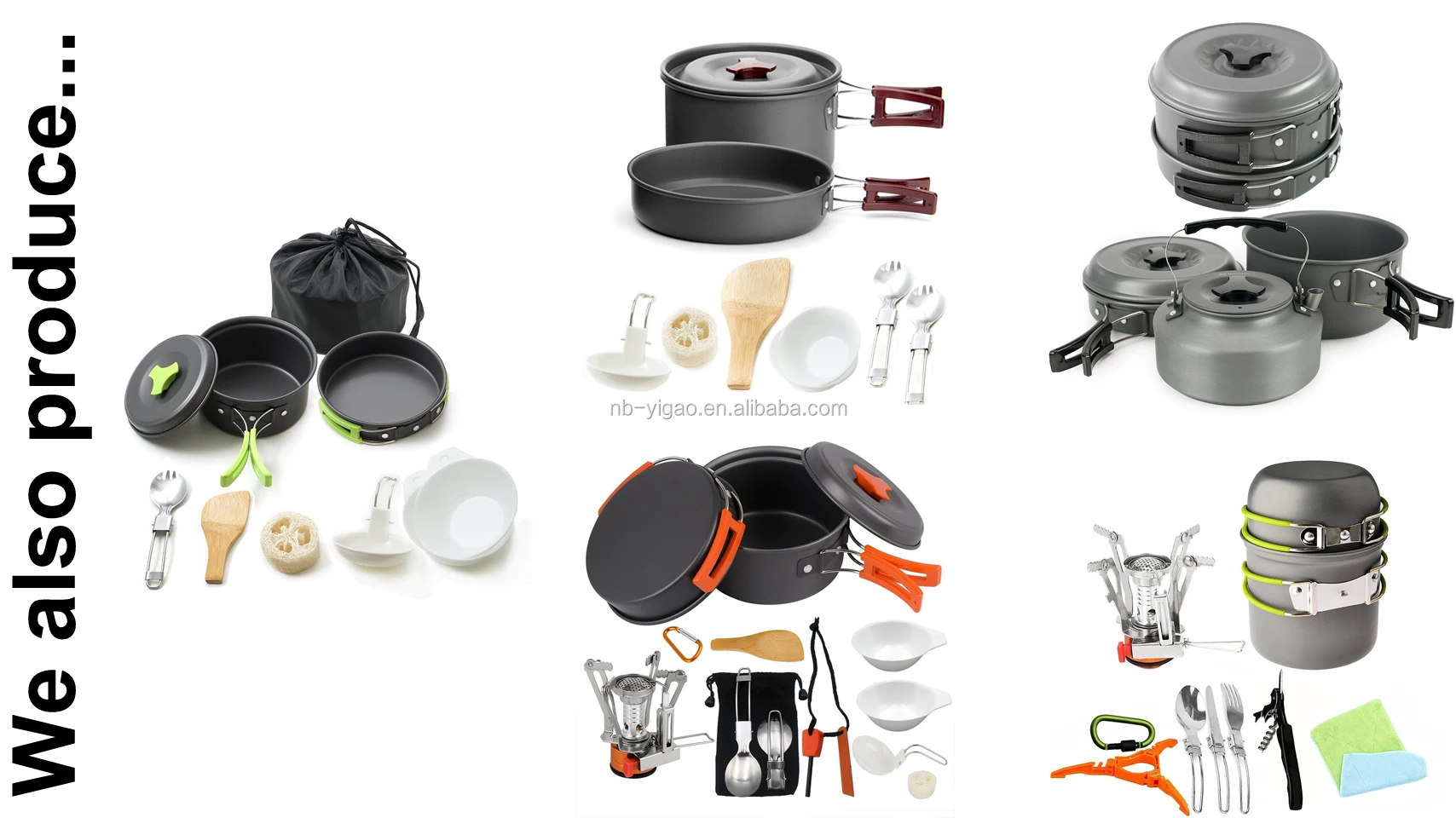 Portable Camping Kitchen Utensil Set27 Piece Cookware Kit,Stainless