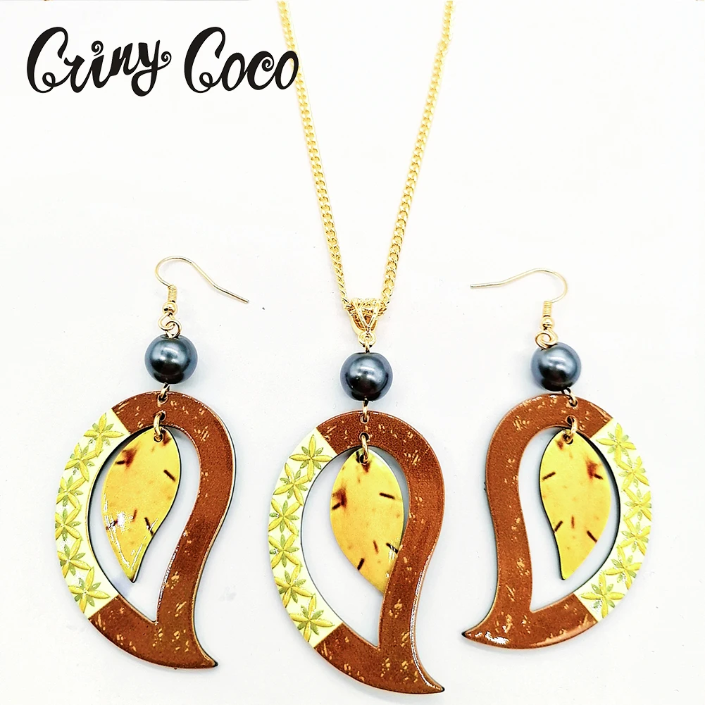 

Cring CoCo Fashion Holiday Earrings Dangling Yellow Leaf Hook Acrylic Drop Accessories Hawaiian Jewelry Sets For Women Gifts, Picture shows