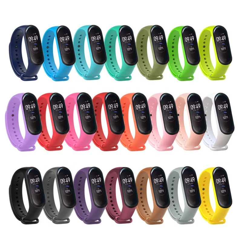 

ZONESIN Universal Silicone Sport Wrist Strap For Mi Smart Band 3, 23 colors