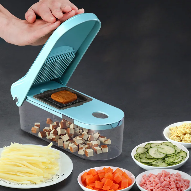 

A2842 Stainless Steel 8-in-1 Vegetable Slicer Kitchen Gadget Shredder Potatoes Shred Scraper Julienne Cutter Fruit Grater