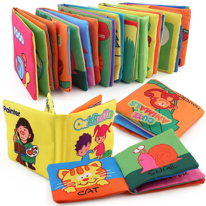 

Educational Toddlers 3D Books Fabric Motor Skills Activity Soft Baby Books Touch Cloth Book Toys For Babies
