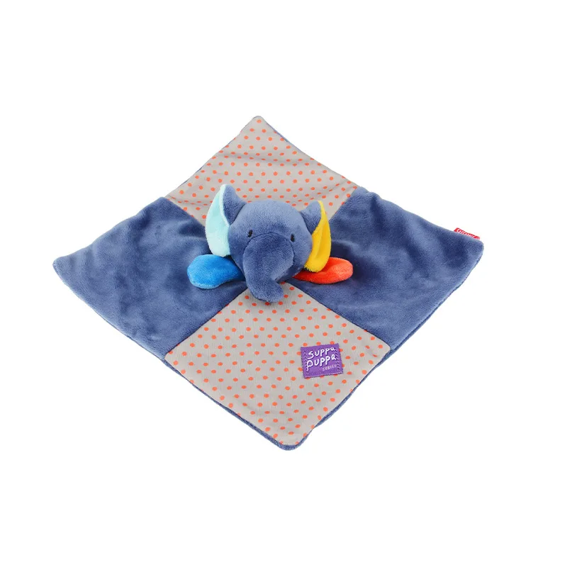 

2021 new arrival Cute Sounding square towel small monkey elephant fawn interactive chew pet toy durable squeaky toy for dog