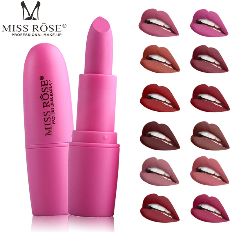 

Miss Rose high quality 25 colors Professional Make-Up best price Matte Lipstick Waterproof