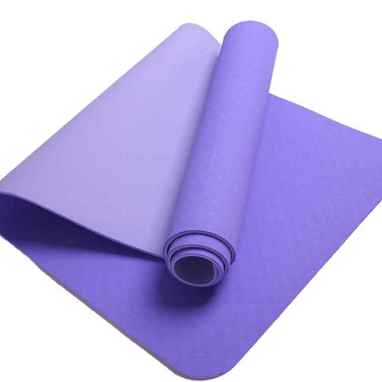 

New pattern yoga exercise mat durable non-toxic tpe yoga mat with two color, Customized