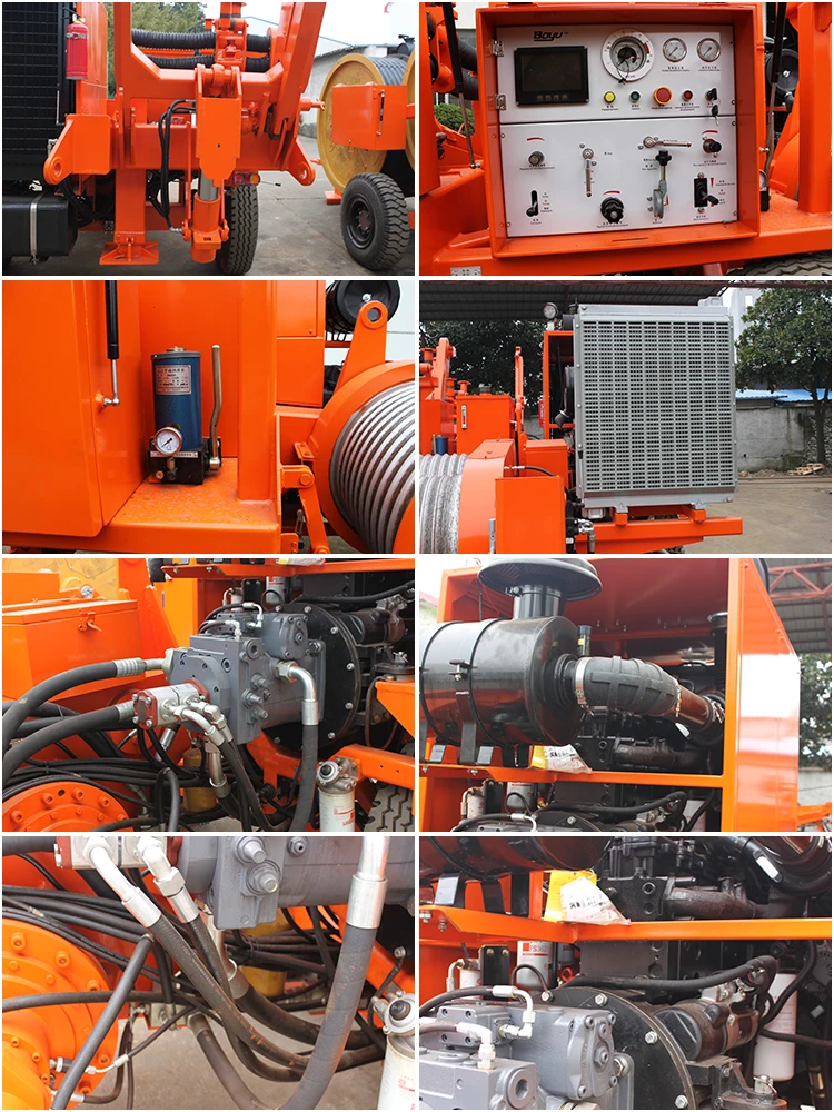 19t Hydraulic Cable Puller Cable Stringing Laying Traction Machine For
