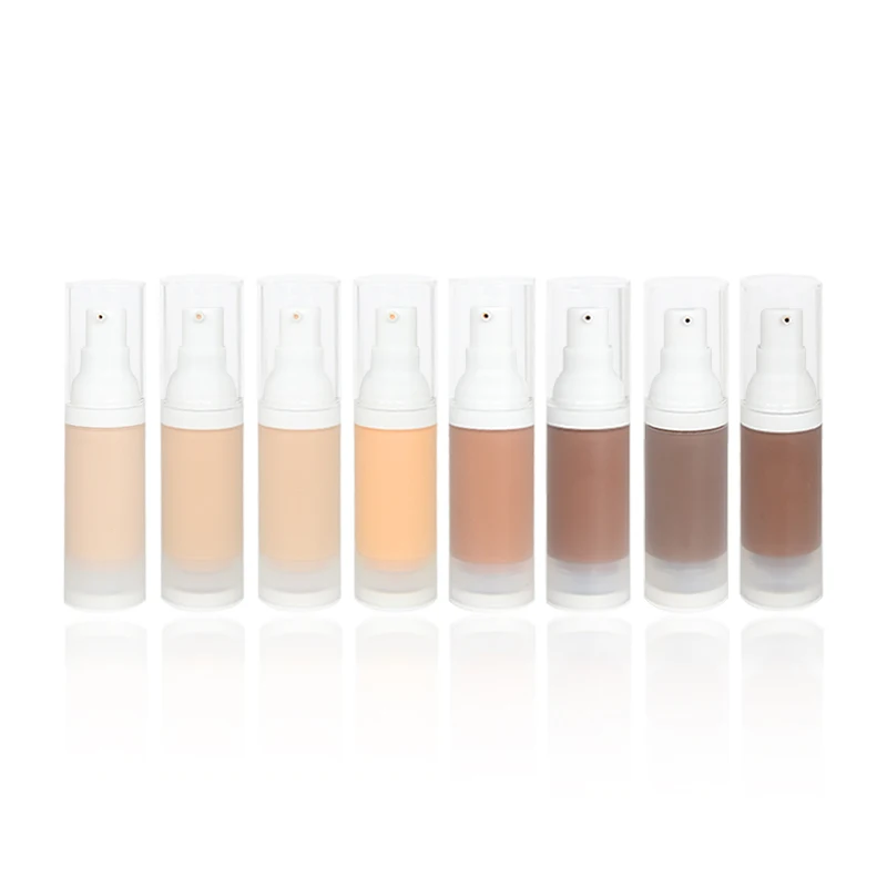 

Natural liquid waterproof matte dark color full coverage private label foundation