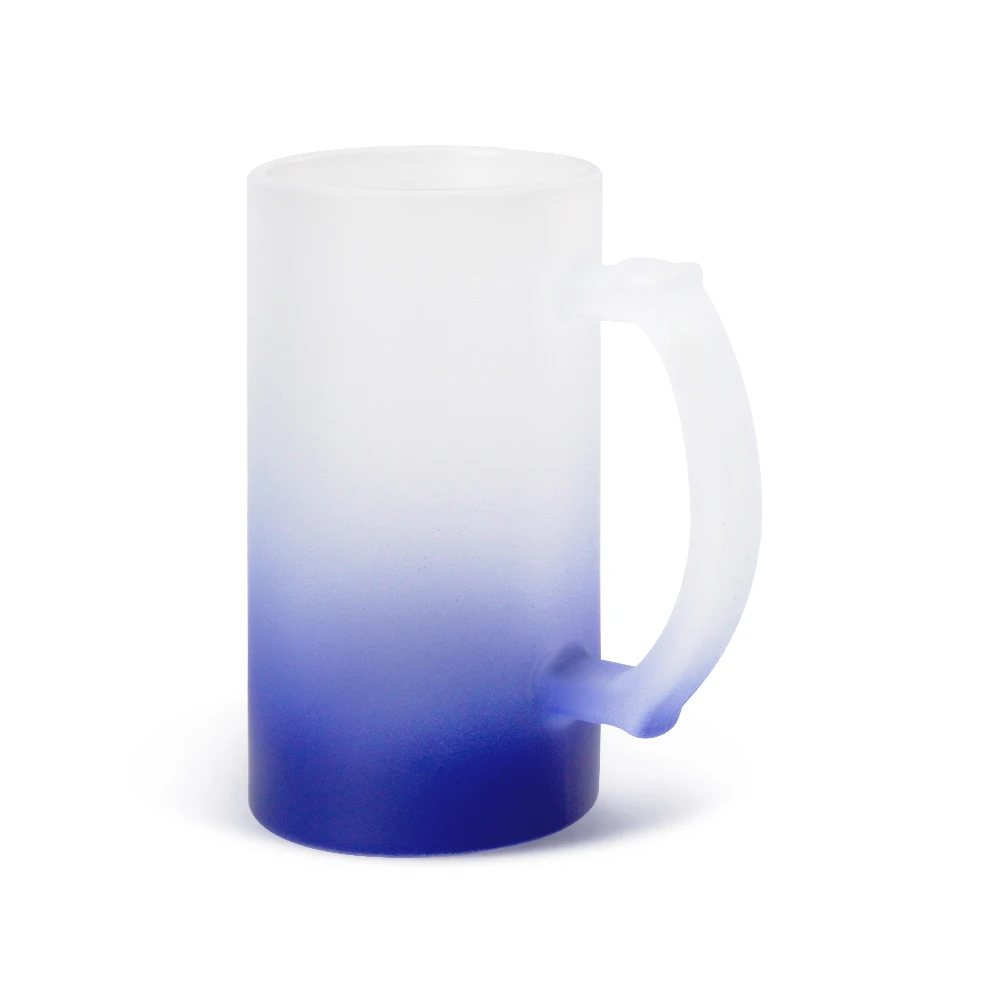 

Borosilicate Frosted Beer Mug Colorful 16OZ Sublimation Laser Printing Mug Cup Customizable Handgrip Glass Mugs Supplier, 8 colors