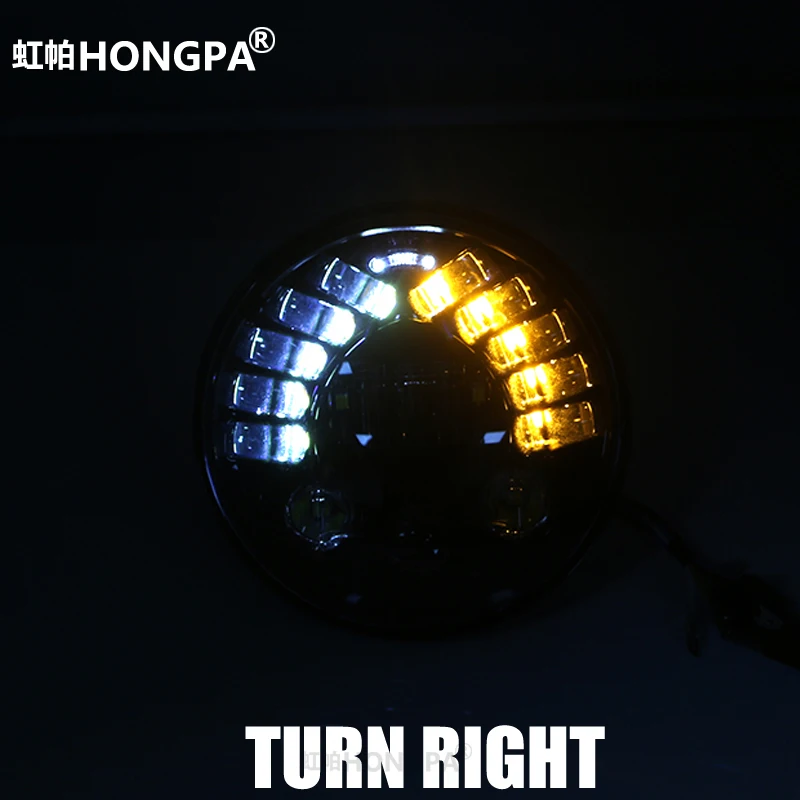 7 Inch 12v High Low Beam Round Led Motorcycle Headlight For Harley Cafe