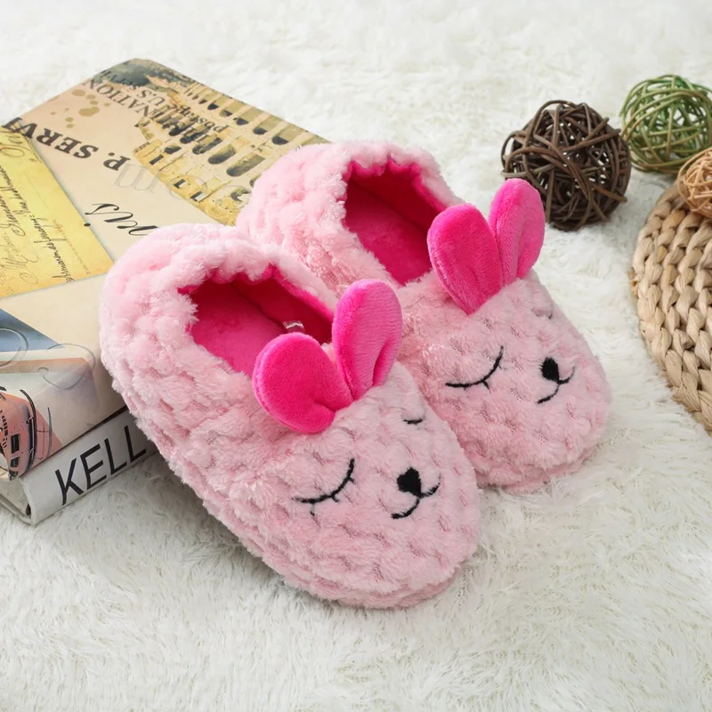 

Pink color colorful cute lovely fashion new rabbit animals kids children hot sale home warm winter autumn comfortable slippers, As the pictures show