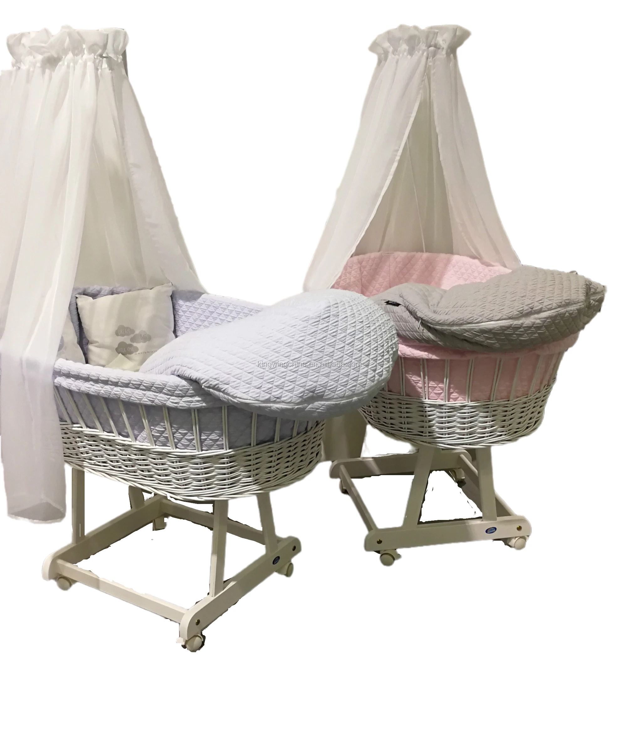 
Baby Moses Basket With Stand Factory Basket Bassinet Wicker Bassinet Cradle 