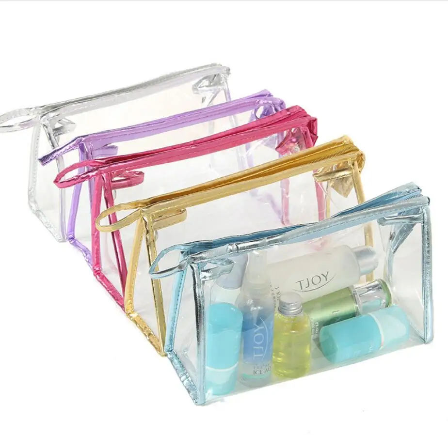 

Wholesale custom packaging clear pvc cosmetic bag, 7 colors can choose