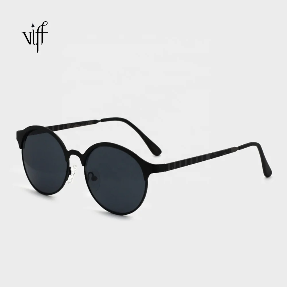 

VIFF High Quality Wholesale Sunglasses M9854 Retro Round Punk Sun Glasses Metal Frame UV400 Vintage Steampunk Sunglasses